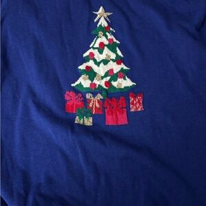 Kim Rogers vintage  Blue Sweater with Festive Design